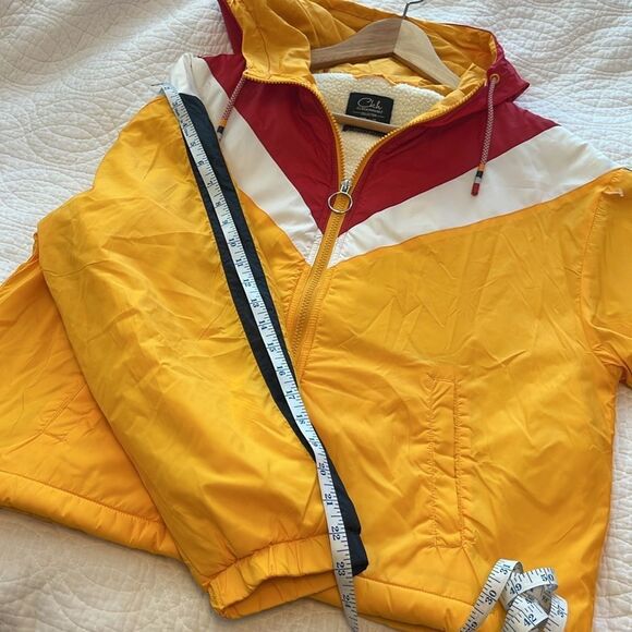 Ckh Clockhouse Zip-up Jacket Yellow Red Colorblock Retro 38 Medium Kidcore New - Picture 6 of 11